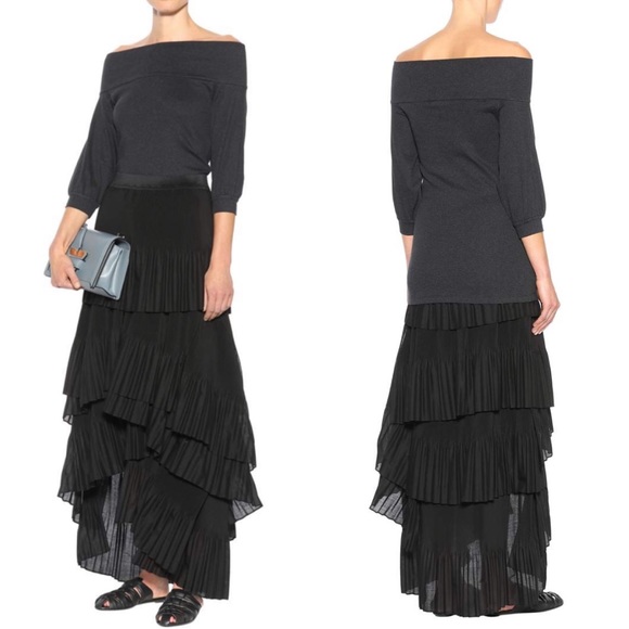 Brunello Cucinelli Tops - Brunello Cucinelli Cotton Ribbed Off Shoulder Top